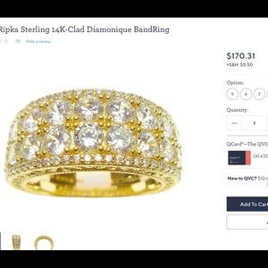 Judith Ripka 14K gold clad diamonique ring 5